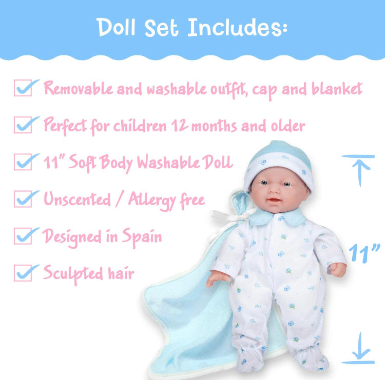 La Baby Berenger Boutique 11” Mini Soft Baby Boy