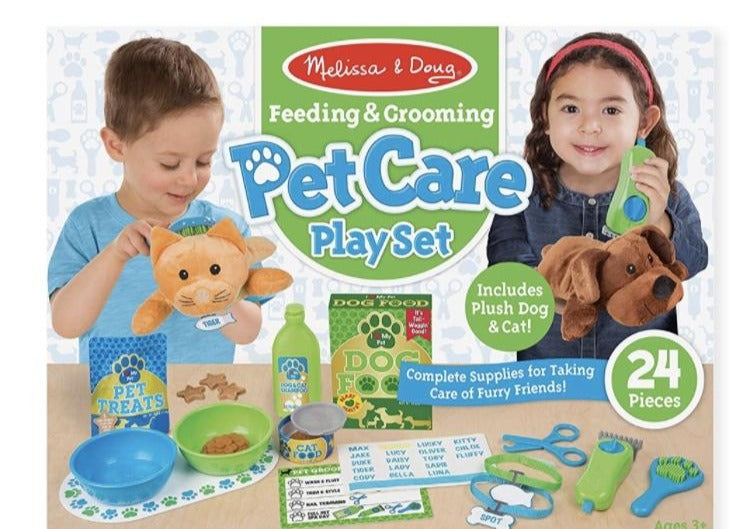 Melissa & Doug Feeding and Grooming Pet Care Play Set