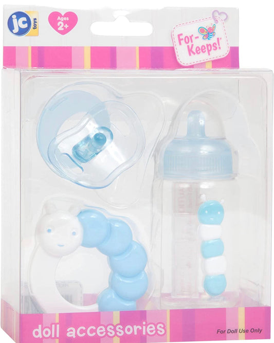 JC Toys Blue Baby Doll Bottle