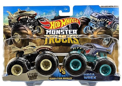 Hot Wheels Monster Truck 2 Pack - Leopard Shark VS Mega Wrex