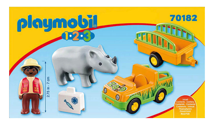 Playmobil Zoo Vehicle with Rhinoceros