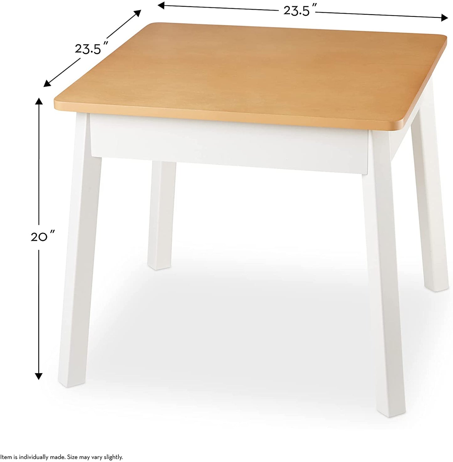 Basic Square Table White/Natural