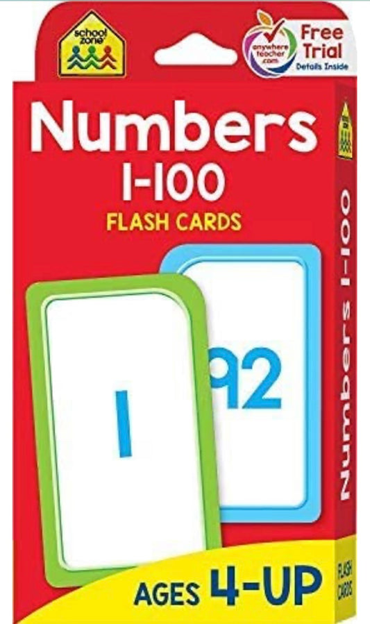 School Zone Numbers 1-100