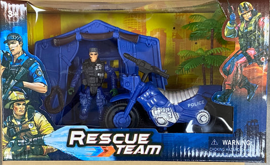Rescue Team Police Motorcycle