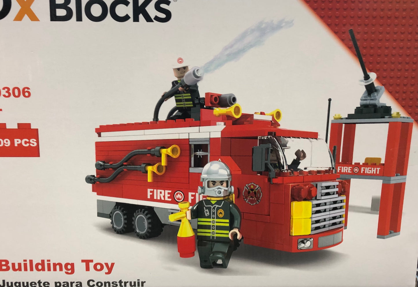 Ox Blocks Building Toy Fire Truck
