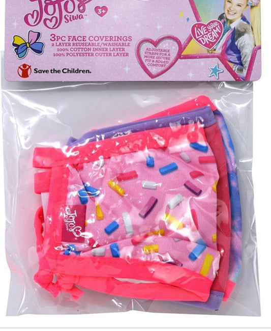 Jojo Siwa 3 pc Face Coverings