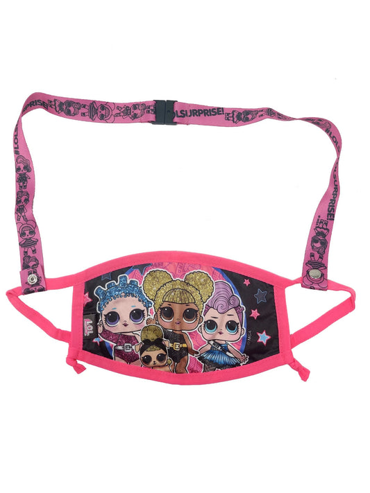 L.O.L Surprise Face Cover and Face Cover Strap Pink