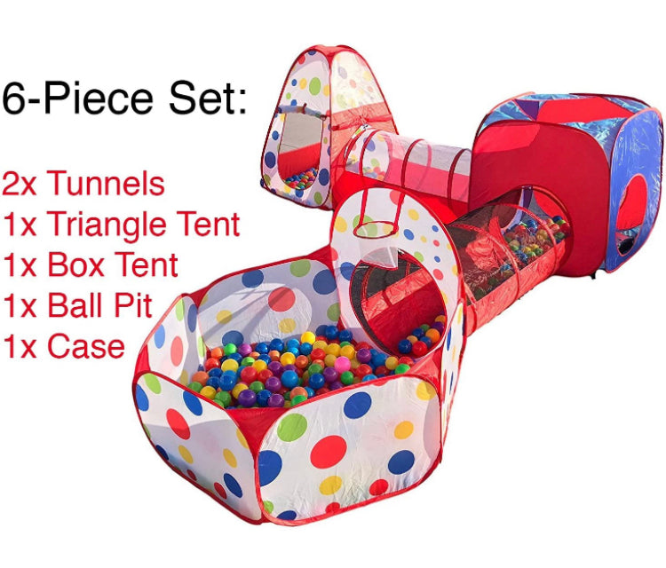 Playz 3pc Kids Play Tent Crawl Tunnel