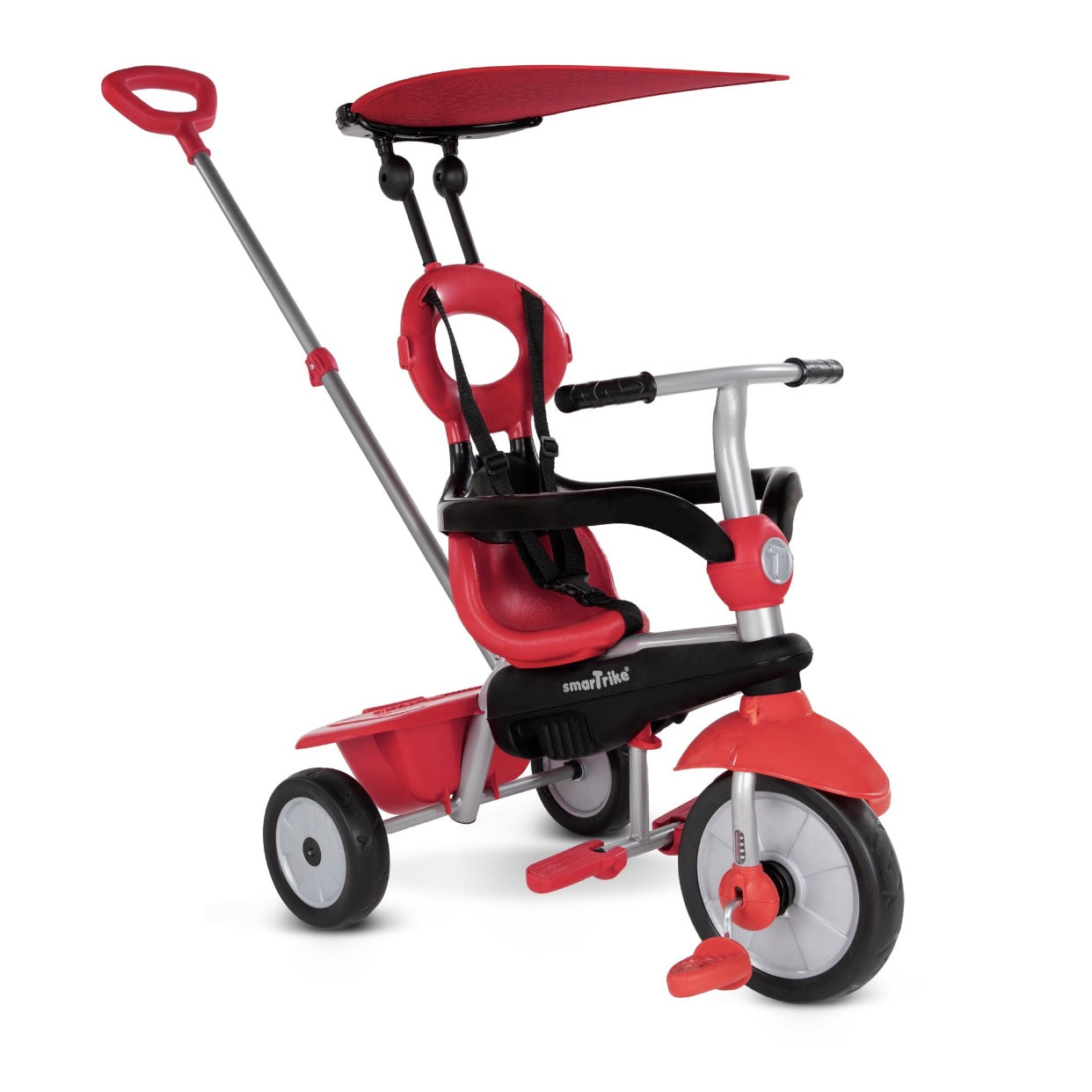 smarTrike Zoom 4 in 1 Baby Toddler Trike Tricycle - RED
