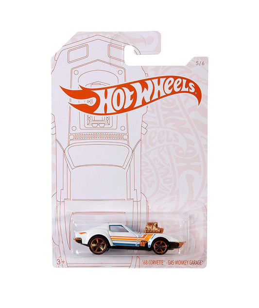 Hot Wheels Pearl & Chrome '68 Corvette - Gas Monkey Garage - El Mercado de Juguetes