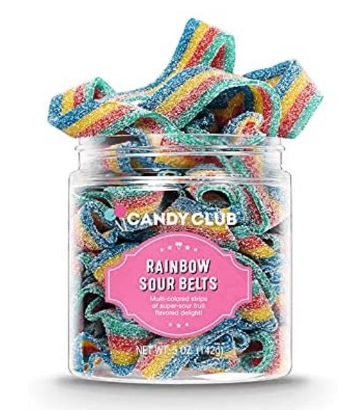 Candy Club Gourmet Gummy Rainbow Sour Belts