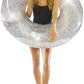 Poolcandy Jumbo Pool Tube 48" Silver Glitter