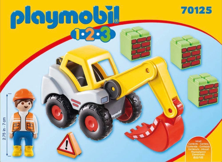 Playmobil 1.2.3 Shovel Excavator