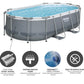 Power Steel OVAL FRAME  14 x 8.2 x 40 POOL SET