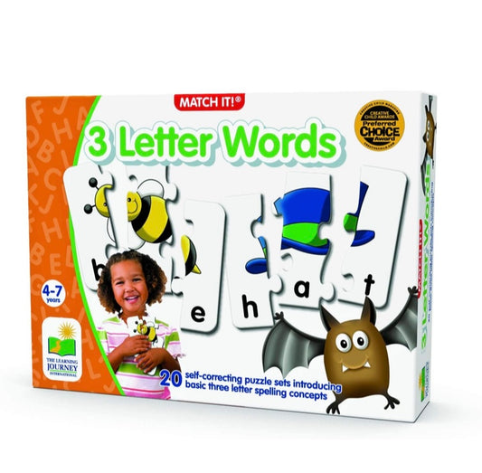 The Learning Journey Match It 3 Letter Words