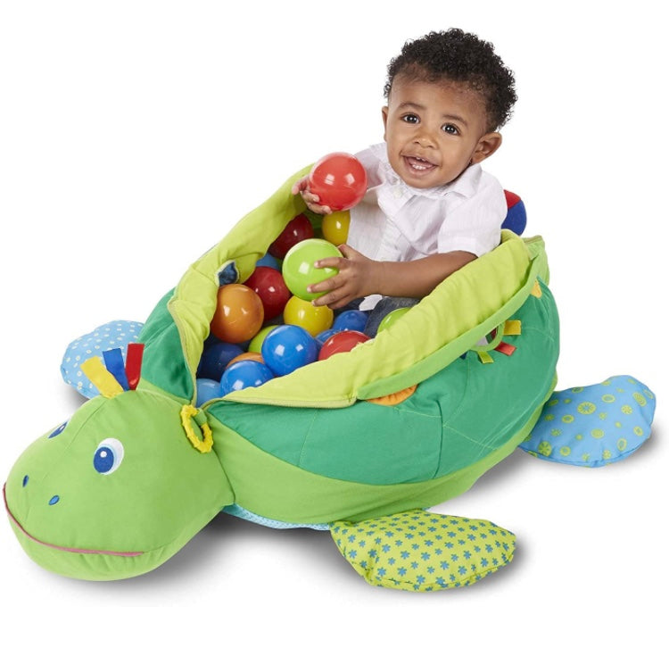 Melissa & Doug Kids Turtle Ball Pit With 60 Balls
