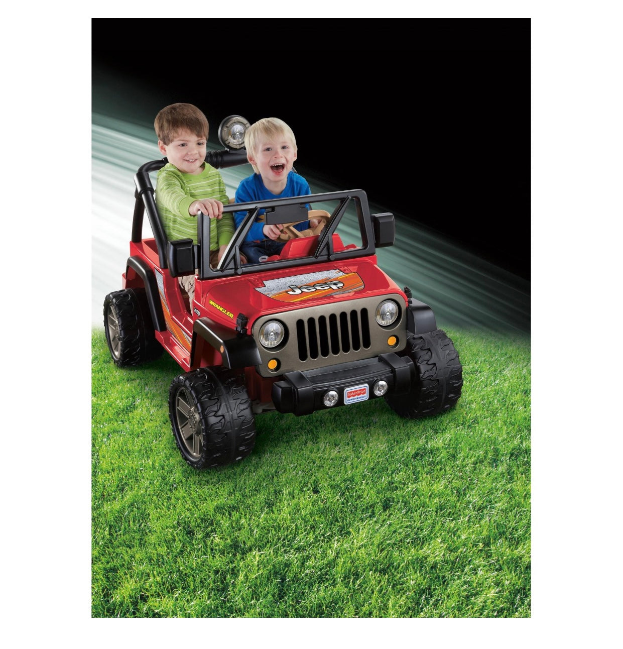 Power Wheels Jeep Wrangler 12V Red and Black Ride On Vehicle