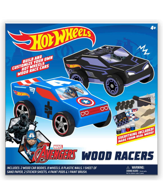 Hotwheels Wood Racer - Black Panther/Captain America - El Mercado de Juguetes