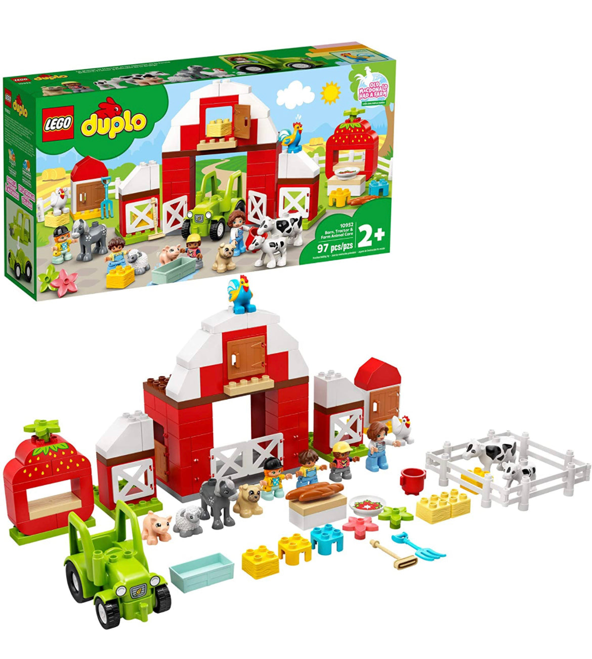LEGO DUPLO Town Barn, Tractor & Farm Animal Care (97 Pieces)