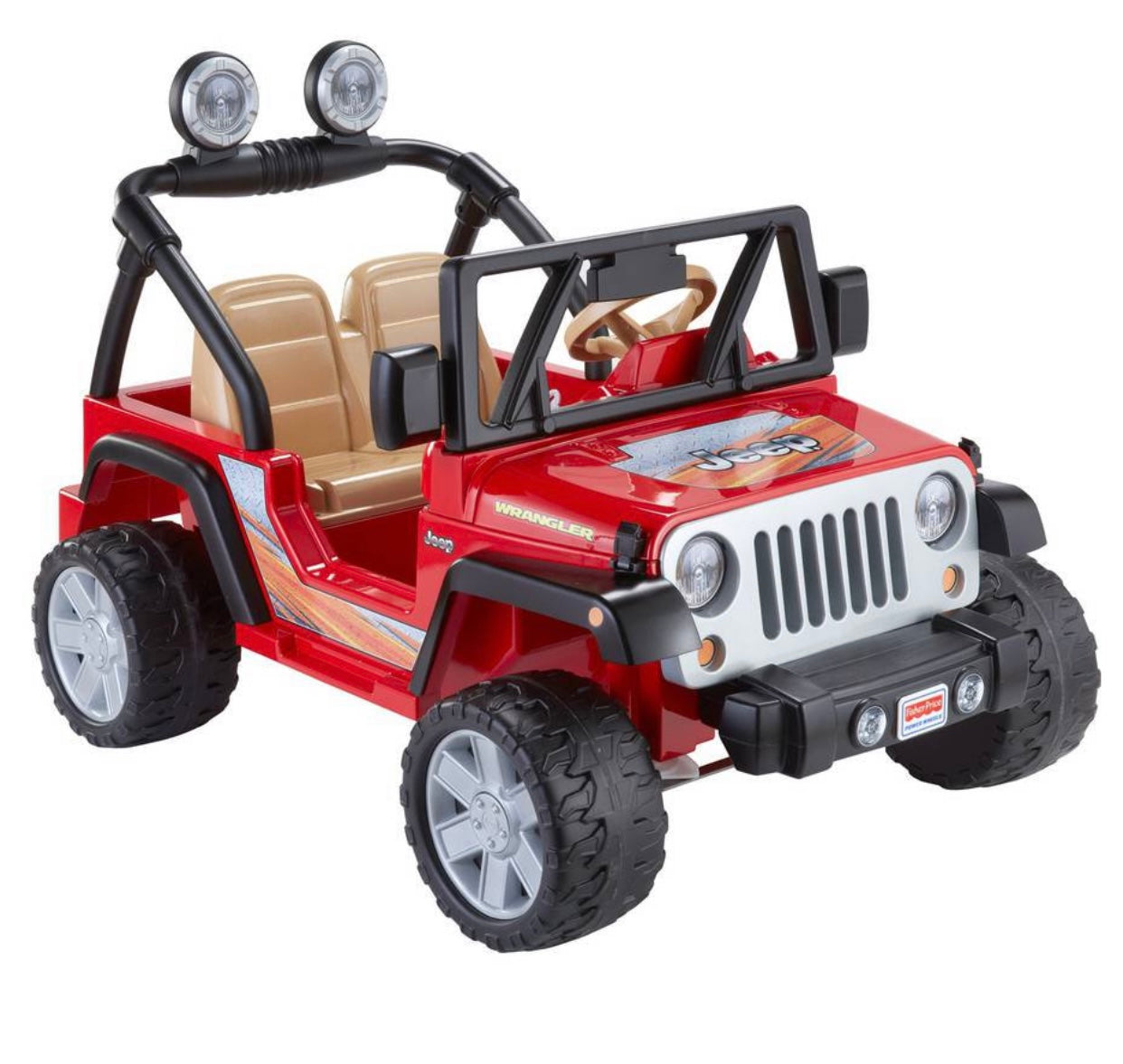 Power Wheels Jeep Wrangler 12V Red and Black Ride On Vehicle