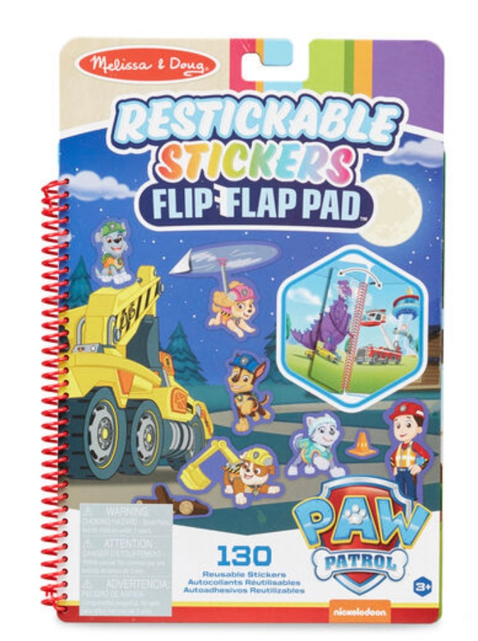 Melissa & Doug Paw Patrol Restickable Stickers Flip Flap Pad