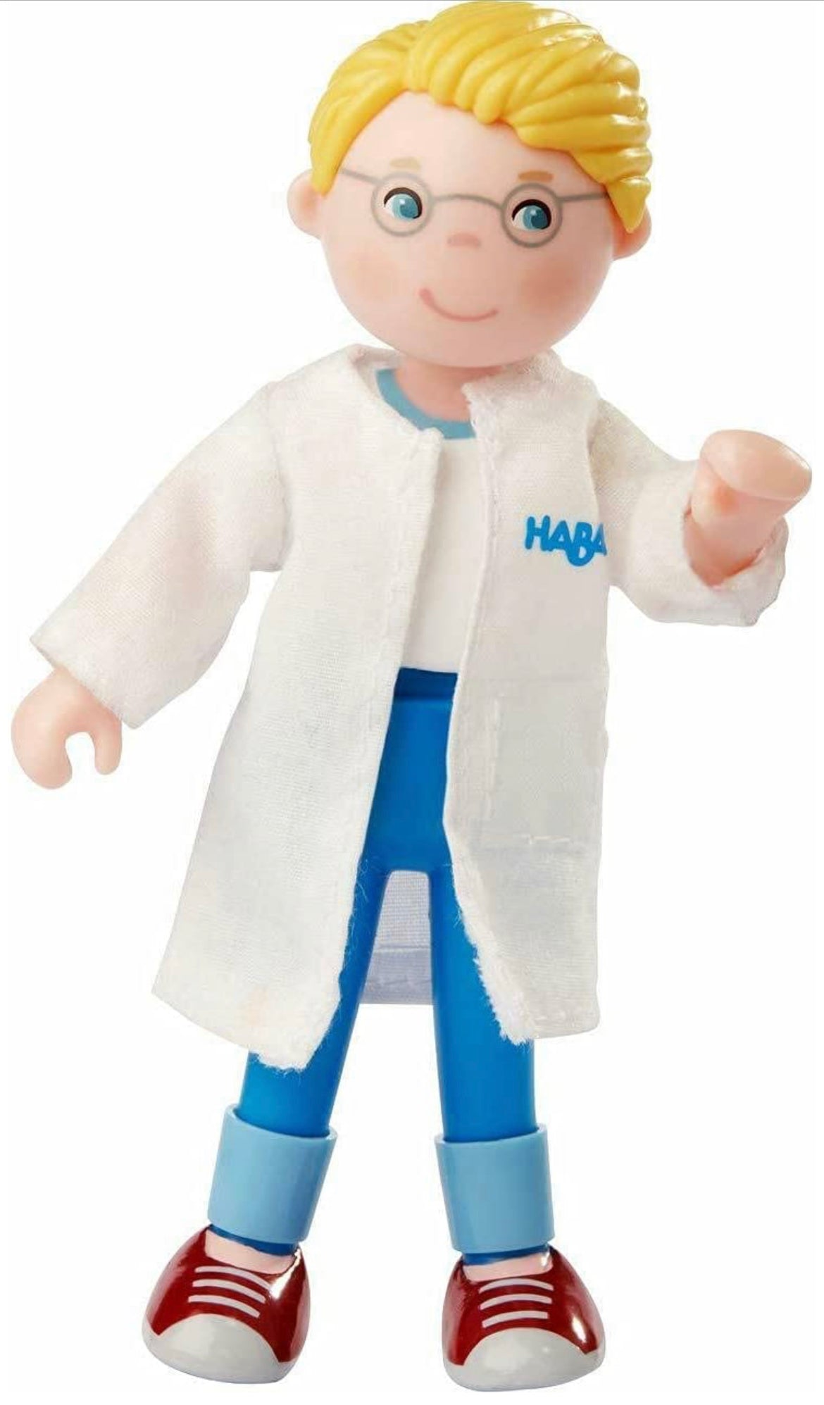 HABA Little Friends Dad Andreas 4.5" Dollhouse Toy Figure with Removable