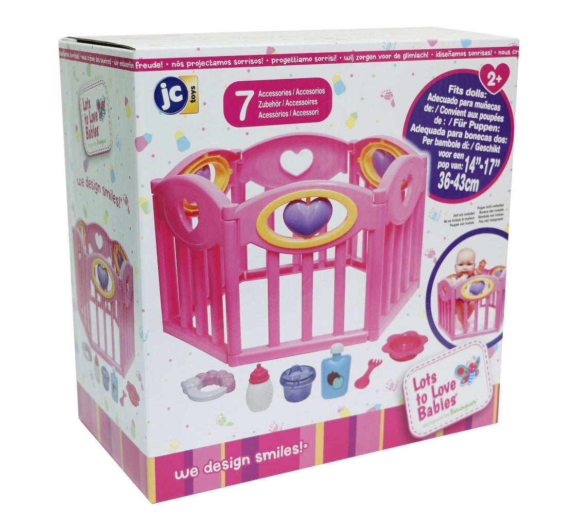JC Toys Deluxe Doll Play Pen and Accessories for Dolls Up to 17”