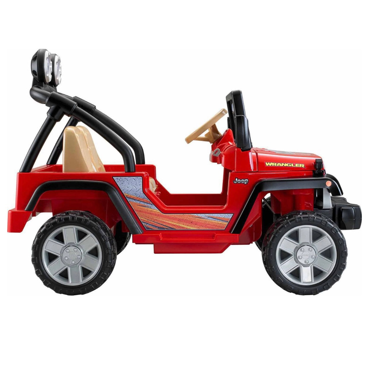 Power Wheels Jeep Wrangler 12V Red and Black Ride On Vehicle