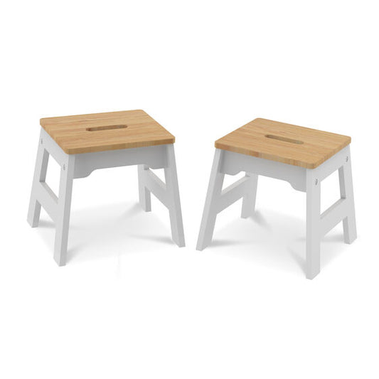 Melissa & Doug Stools TWO Pack White / Natural
