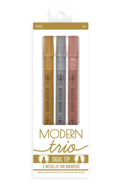 Ooly Modern Trio Dual Tip Metallic Markers