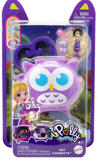 Polly Pocket Pet Connects Owl Micro Playset