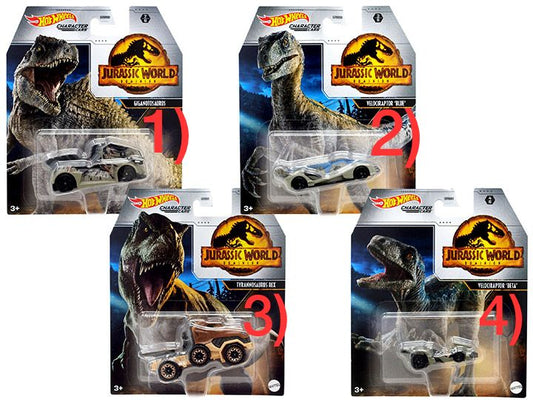 Jurassic World Dominion Characters Cars Hotwheels