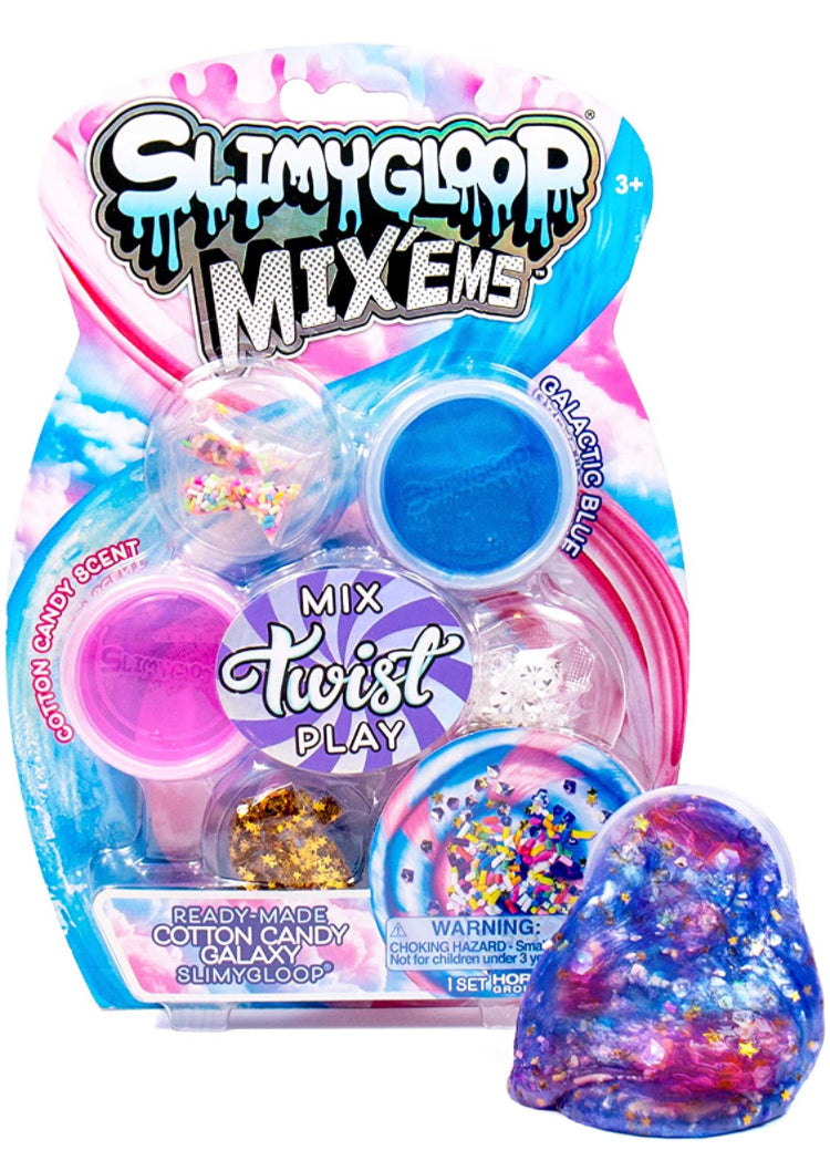 Slimygloop Mix'Ems Twists Cotton Candy Galaxy